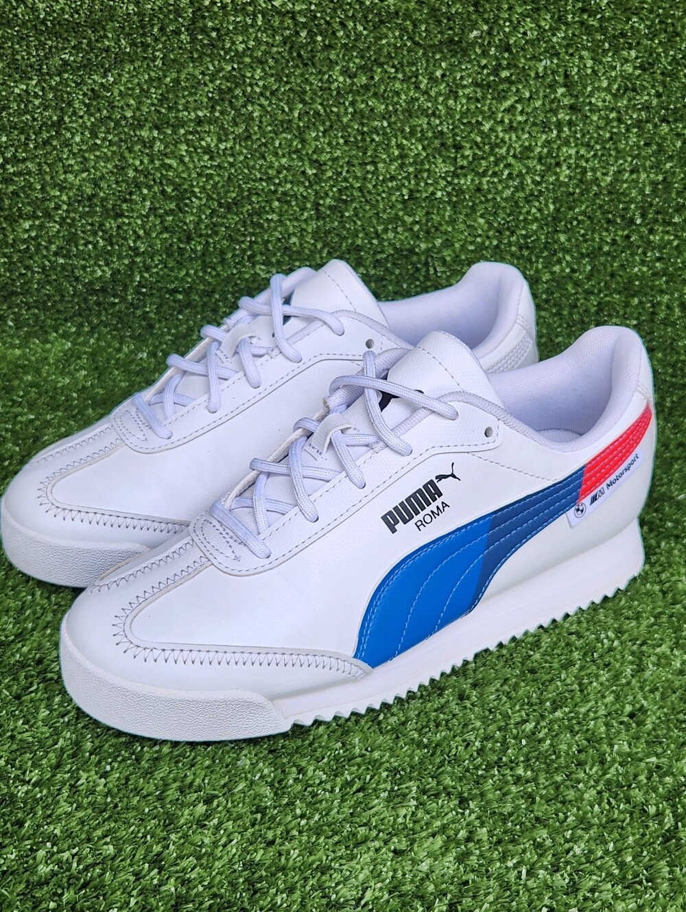 Puma BMW Motorsport Roma Big Boys Size 7 Athletic-Casual Leather Sneakers Shoes